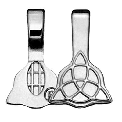 Silver-plated Celtic Bail- 16.6mm height x 9.7mm width link