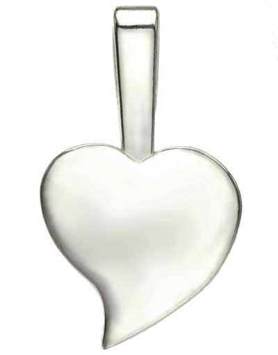 Silver-Plated Large Heart Jewelry Bails 23x13.5 mm (Package of 25) link