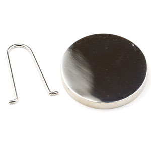 Silver Flat Round Zipper Pull (2 per pack) link
