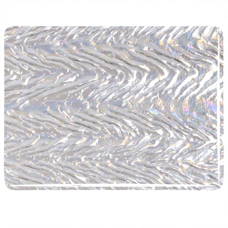 Clear Granite Herringbone Ripple Iridized Fusible 90 COE link