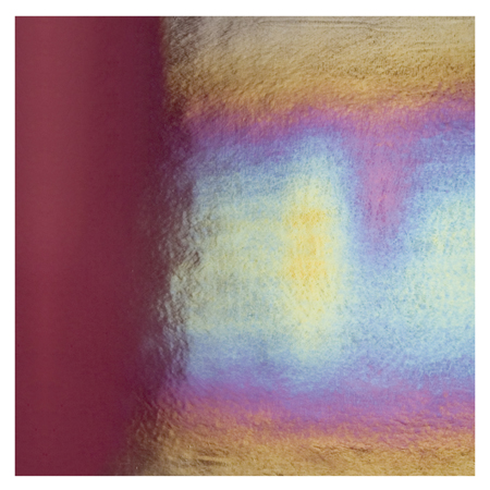 Deep Plum Double Roll Rainbow Iridized Fusible 90 COE photo
