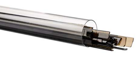 Dark Rose Brown Transparent Ribbon 90 COE Tube link