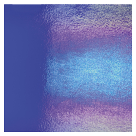 Deep Royal Blue Double Roll Rainbow Iridized Fusible 90 COE photo