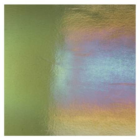 Olive Green Double Roll Rainbow Iridized Fusible 90 COE link