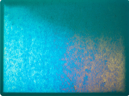 Peacock Blue Iridized Double Roll Fusible 90 COE link