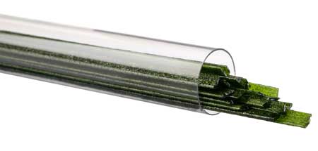 Light Aventurine Green Ribbon 90 COE Tube link