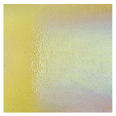 Light Amber Double Roll Rainbow Iridized Fusible 90 COE photo