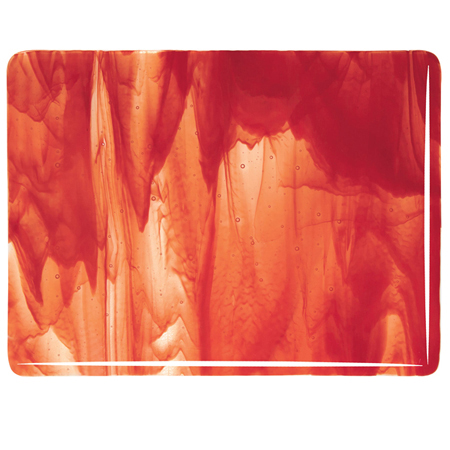 Clear/ Red Opal Streaky Fusible 90 COE link