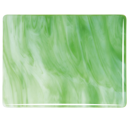 White Opal/ Light Green Fusible 90 COE link