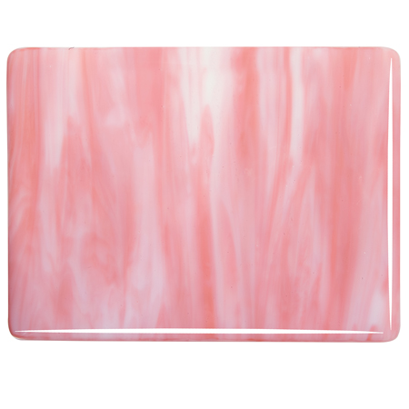 White Opal/ Salmon Pink Opal Streaky Fusible 90 COE photo