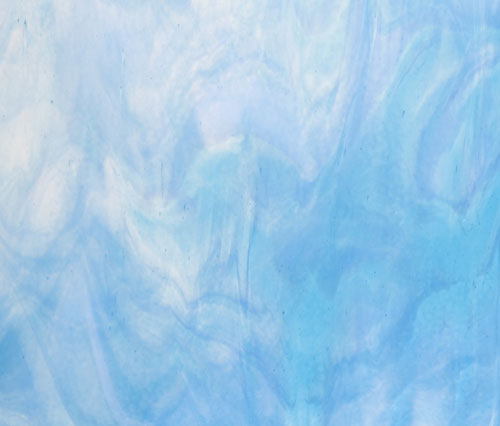 Clear/ Turquoise Blue/ White Double Roll Fusible 90 COE link