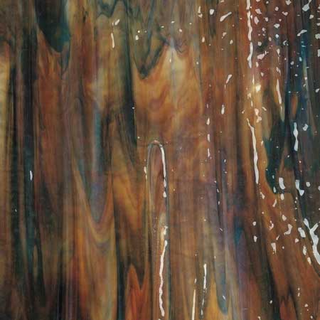 Woodland Brown Opal/ Ivory/ Black Ripple Fusible 90 COE photo