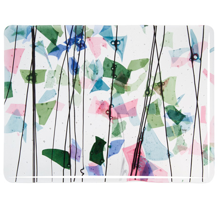 Blue/ Green/ Aqua/ Pink Fusible 90 COE photo