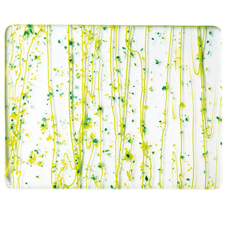 Green/ Lime/ Yellow Frit Lime Streamers Fusible 90 COE photo