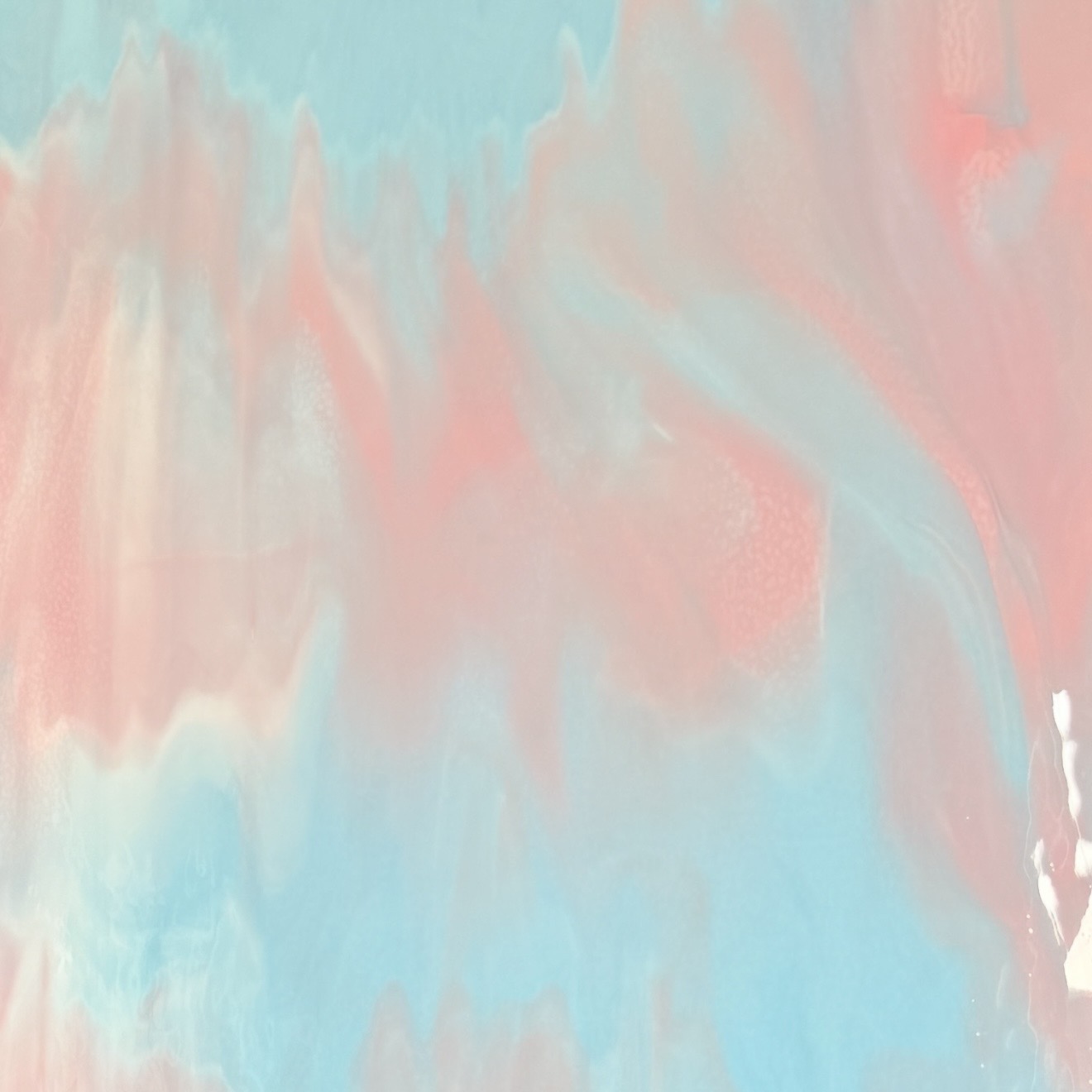 Cotton Candy Cloud Striker (Glacier Blue/ Pink Blush/ White Streaky) Double Roll Fusible 90 COE link