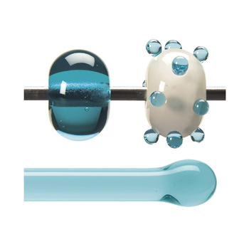 Light Aqua Blue 90 COE Each 17 in. Rod link