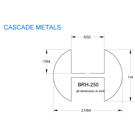 1/4 in. H-Round Brass Came (sub for CHI 2567B) link