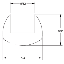 3/16 x 5/32 in. C-Round Lead Came  link