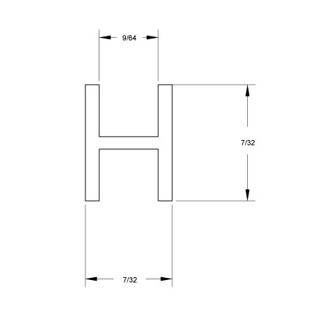 7/32 in. H-Flat Zinc Came (sub for CHI 2561) link