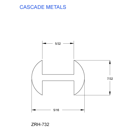 7/32 in. H-Round Zinc Came (sub for CHI 2569) link