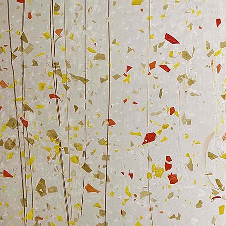 Amber/ Yellow/ Orange Confetti/ Amber Streamer on Clear link