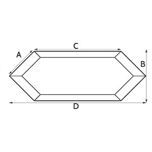 16-5/8 long x 4-1/4 in. wide Double House Bevel link