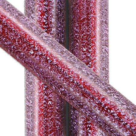Emerald Magenta Blue on Pomegranate - 8.5 in. tube sold by the pound link