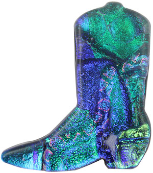 Fused Glass Boot Shape 1-1/2 x 1-1/2 in. - 90 COE link