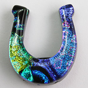 Fused Glass Horse Shoe Shape 1 x 1 in. - 96 COE link