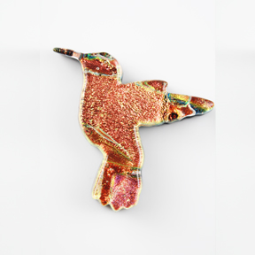 Fused Glass Humming Bird Shape 1 1/2 x 1 1/2 in. - 90 COE link