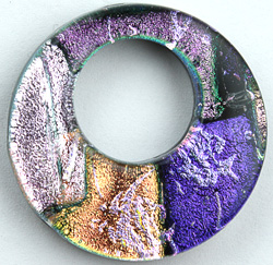 Fused Glass Off Center Circle Shape 1-1/4 in. - 90 COE link