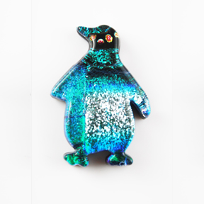 Fused Glass Penguin Shape 1 1/2 x 1 in. - 90 COE link