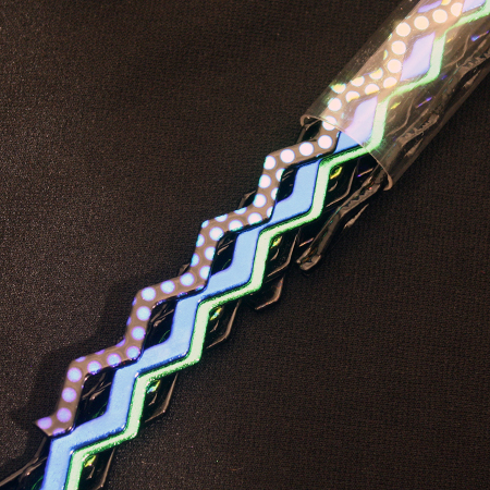 Wavy Firestrips Assortment Dichroic on Black Firestrips 90 COE 16 in. long (tube of 12) link
