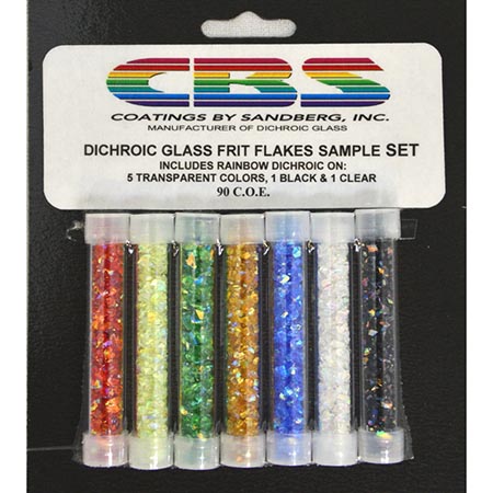 Rainbow Dichroic Glass Frit Flake Sample Set 90 COE link