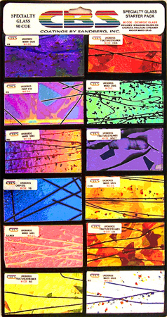 Specialty Dichroic Pack 90 COE 12 Pieces 2 x 4 in. link