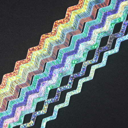 Taste of Texture Dichroic on 6 mm Clear Firestrip 96 COE 16 in. long link