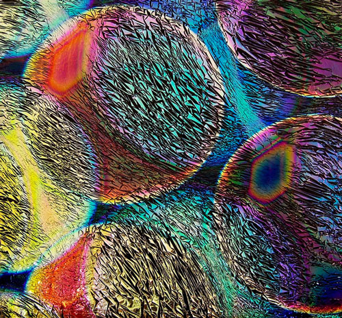 Crinklized System 96 Thin Black - Balloons 3 Pattern on Mixture Dichroic link