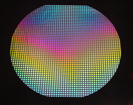 Thin Black - Square 3 Pattern (1/4 in. squares) on Rainbow 2 Dichroic 90 COE link
