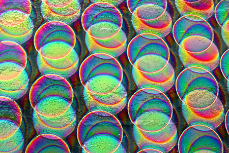 Thin Clear - Balloons 1 Pattern on Mixture Dichroic 90 COE link