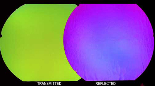 Thin Clear Borosilicate with Dichroic Green Magenta Blue link