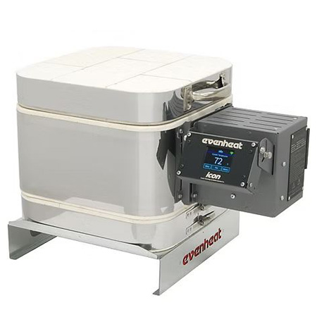 8 W x 8 L x 6.5 D - Evenheat V8 Kiln w/ Icon Controller, equipped with Vitrigraph Base link