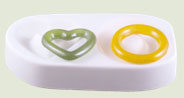 Focal Heart and Circle Glasslinks Mold - 5.5 x 2.875 in. link
