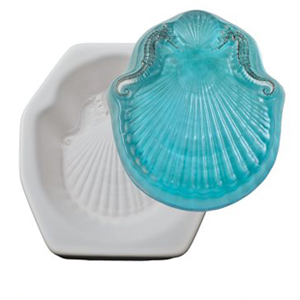 Seahorse and Shell Dish Mold - 7.5 in. x 9 in. link