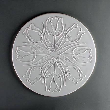 Tulip Texture Plate Mold - 10.25 in. link