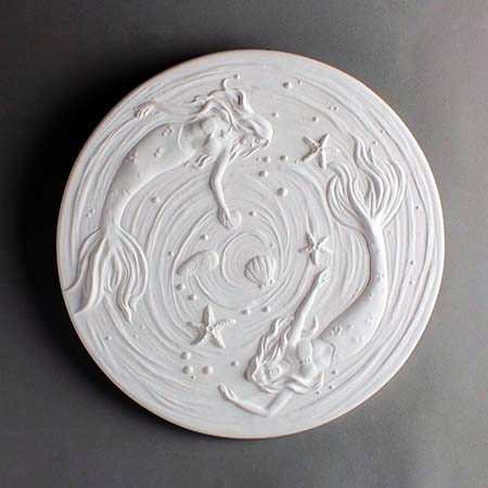 Round Mermaid Texture Plate Mold - 10.25 in. link