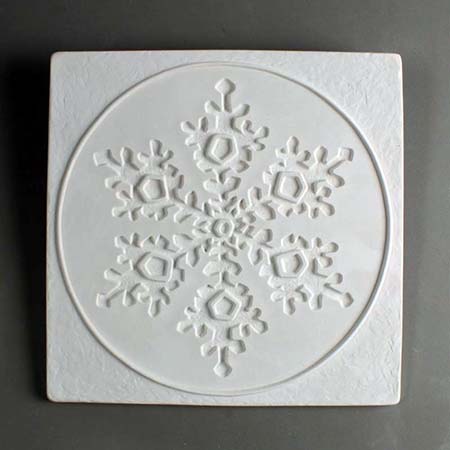 Snowflake in Square Texture Tile - 10 in. link