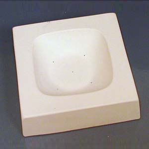 Deep Retro Dish 6 x 6 x 7/8 in. rim. Center drops 3/4 in. link