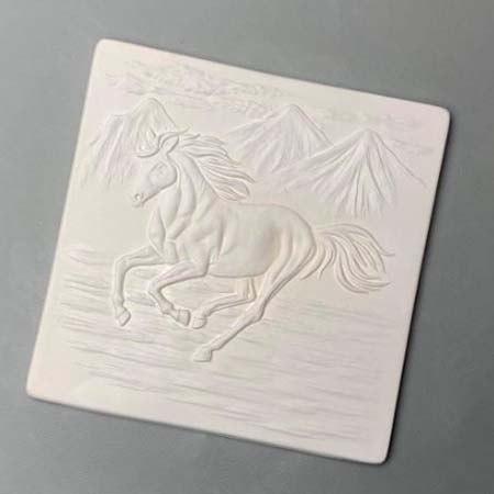 Horse Texture Ceramic Mold - 7 x 7 in. link