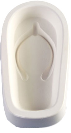 Flip Flop Fritter Glass Casting Mold - 6.25 x 3.75 in. link
