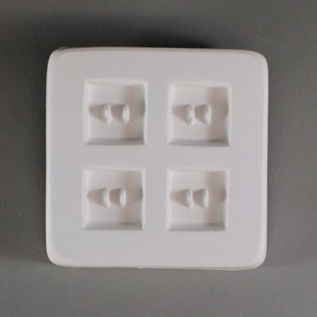Small 1 in. Square Button Mold - 4 x 4 in. link
